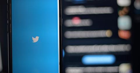 Twitter screen on a phone