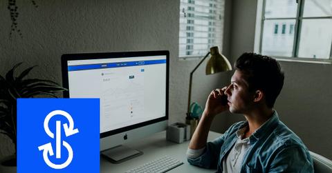 A person working at a computer