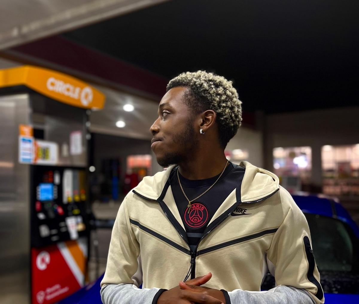 A man outside a Circle K gas station