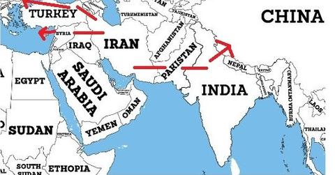 uploads///map of iran iraq pipeline and tapi pipeline