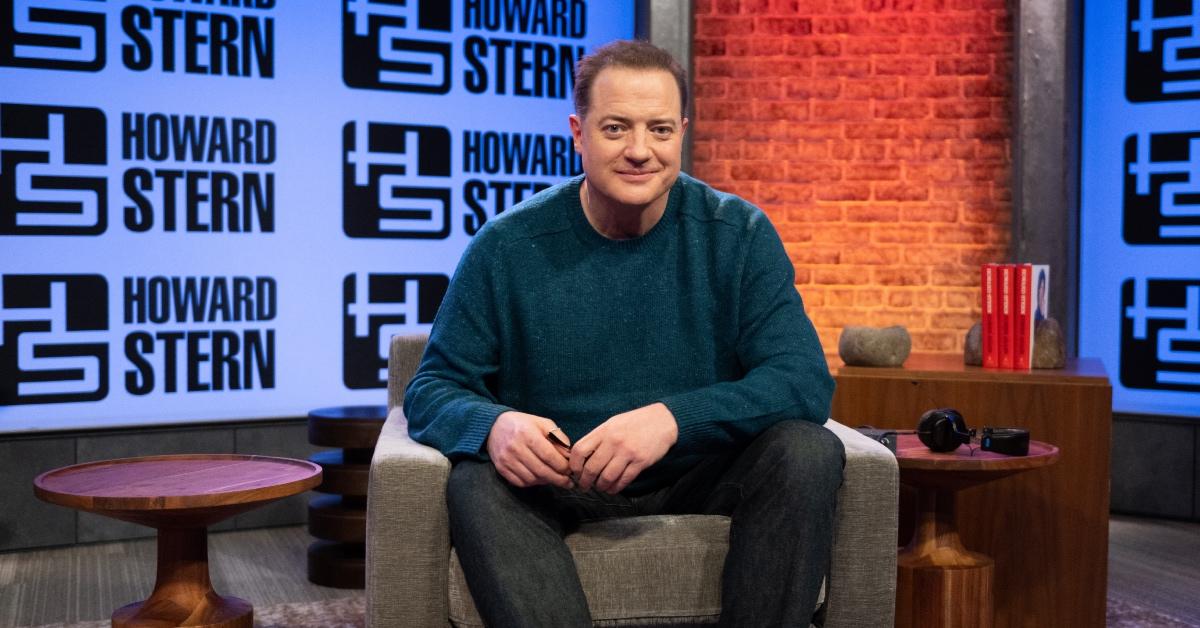 Brendan Fraser visits SiriusXM's 'The Howard Stern Show' at SiriusXM Studios.