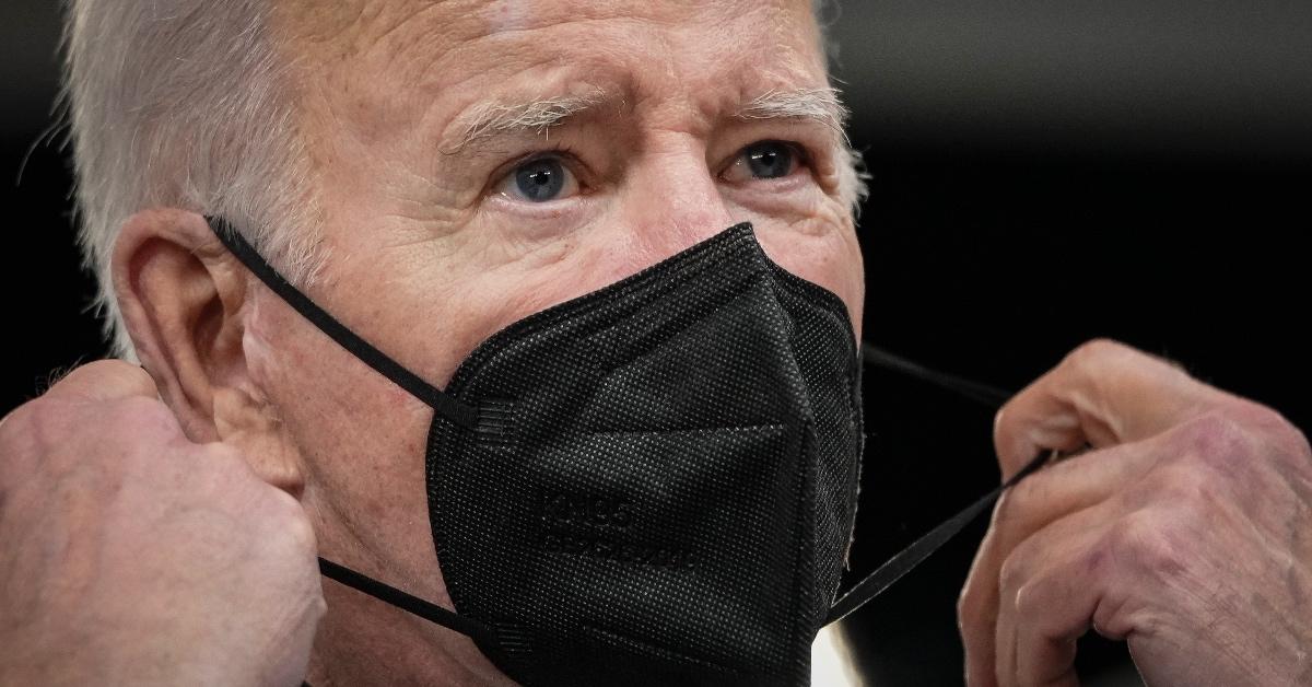 President Joe Biden wearing a mask