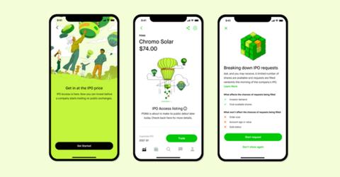Robinhood IPO trading on its app