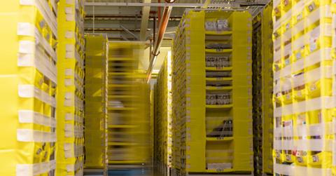 Wholesale warehouse with packages