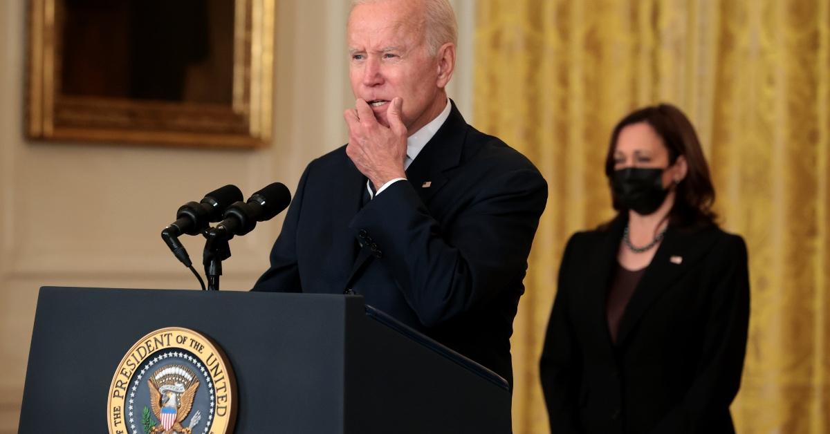 Joe Biden speaking at a press event