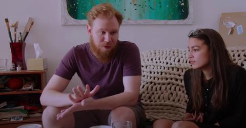 Riley Roberts with partner and fiancée Alexandria Ocasio-Cortez