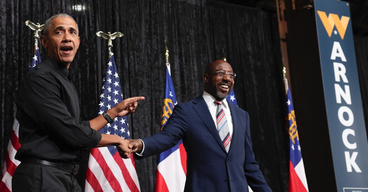 Former President Obama rallies voters in Georgia for Senator Warnock's re-election.