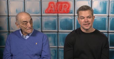 Sonny Vaccaro and Matt Damon doing an interview for 'Air'
