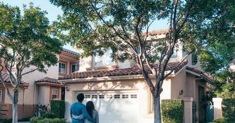 Couple looking at a home