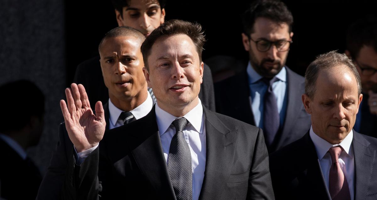 Tesla CEO Elon Musk at a federal court