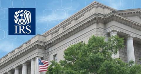 IRS building and logo