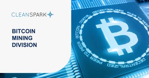 CleanSpark logo and bitcoin