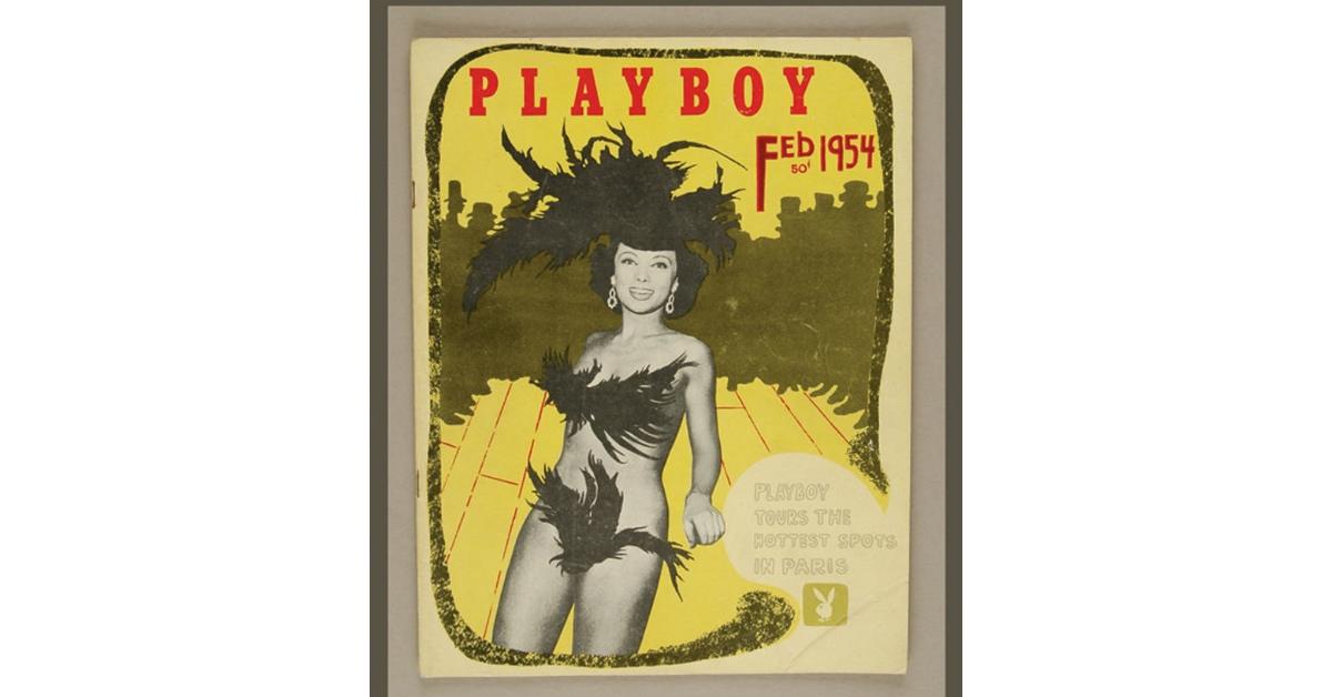 February 1954 'Playboy' featuring Yvonne Menard