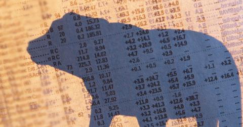 A bear shadow over stock market data