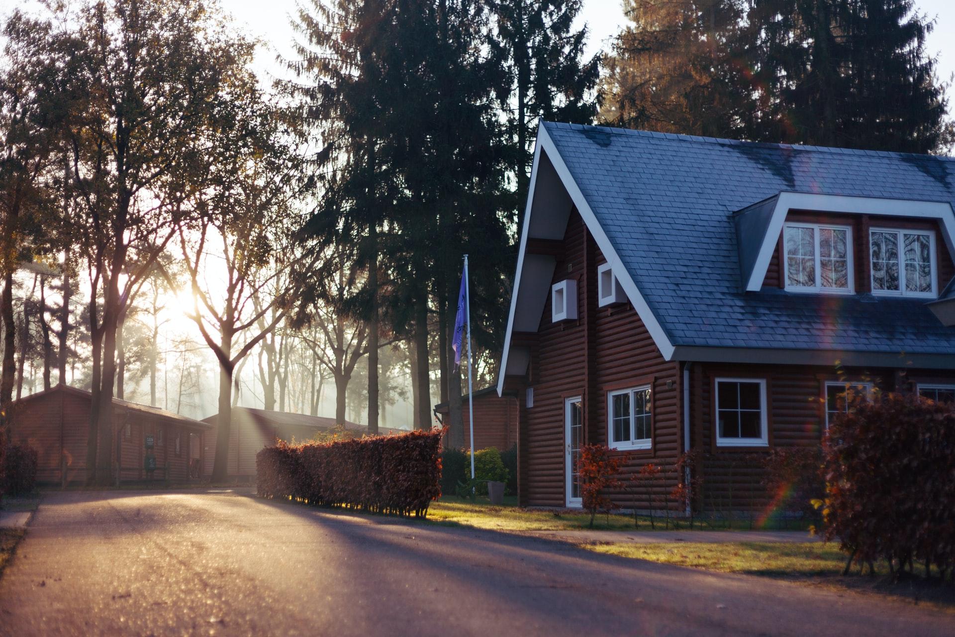 A house near trees