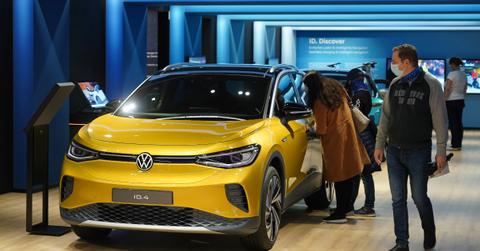 Volkswagen ID.4 on display