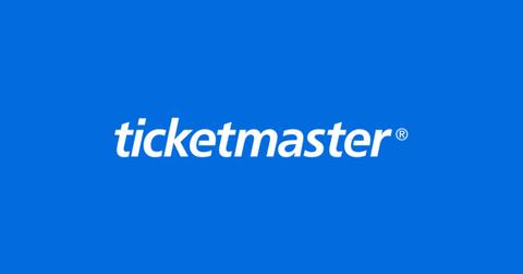 Ticketmaster logo on a blue background