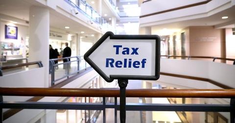 A tax relief sign
