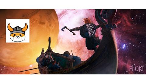 Floki Inu logo over illustration
