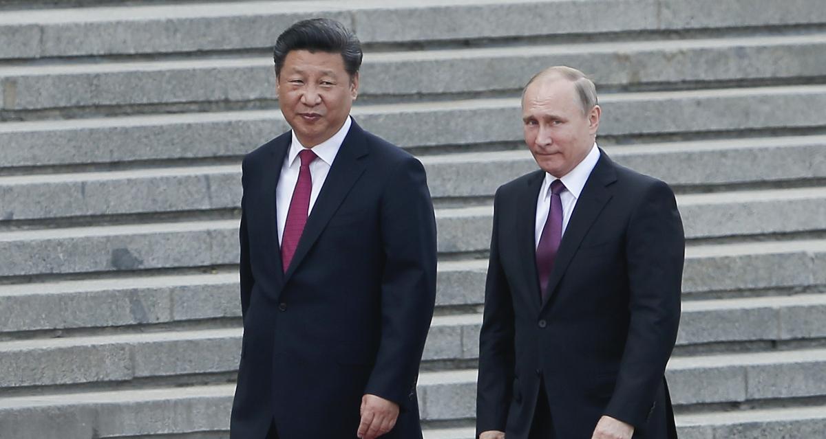 Russian President Vladimir Putin with Chinese President Xi Jinping