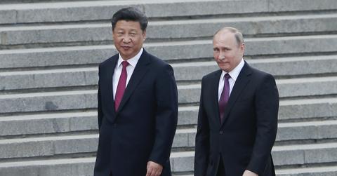 Russian President Vladimir Putin with Chinese President Xi Jinping