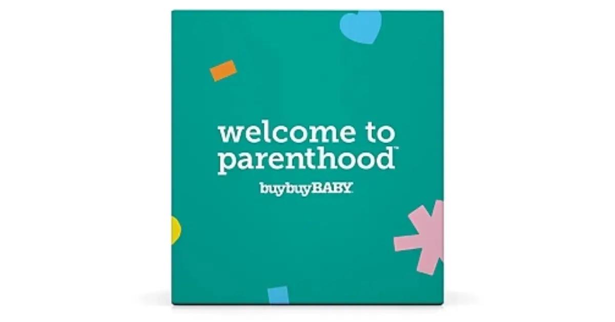 A green welcome box for expecting moms from buybuy Baby.