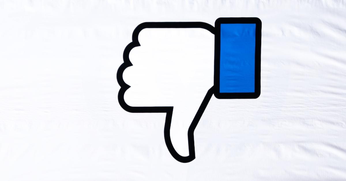 Facebook thumbs down icon