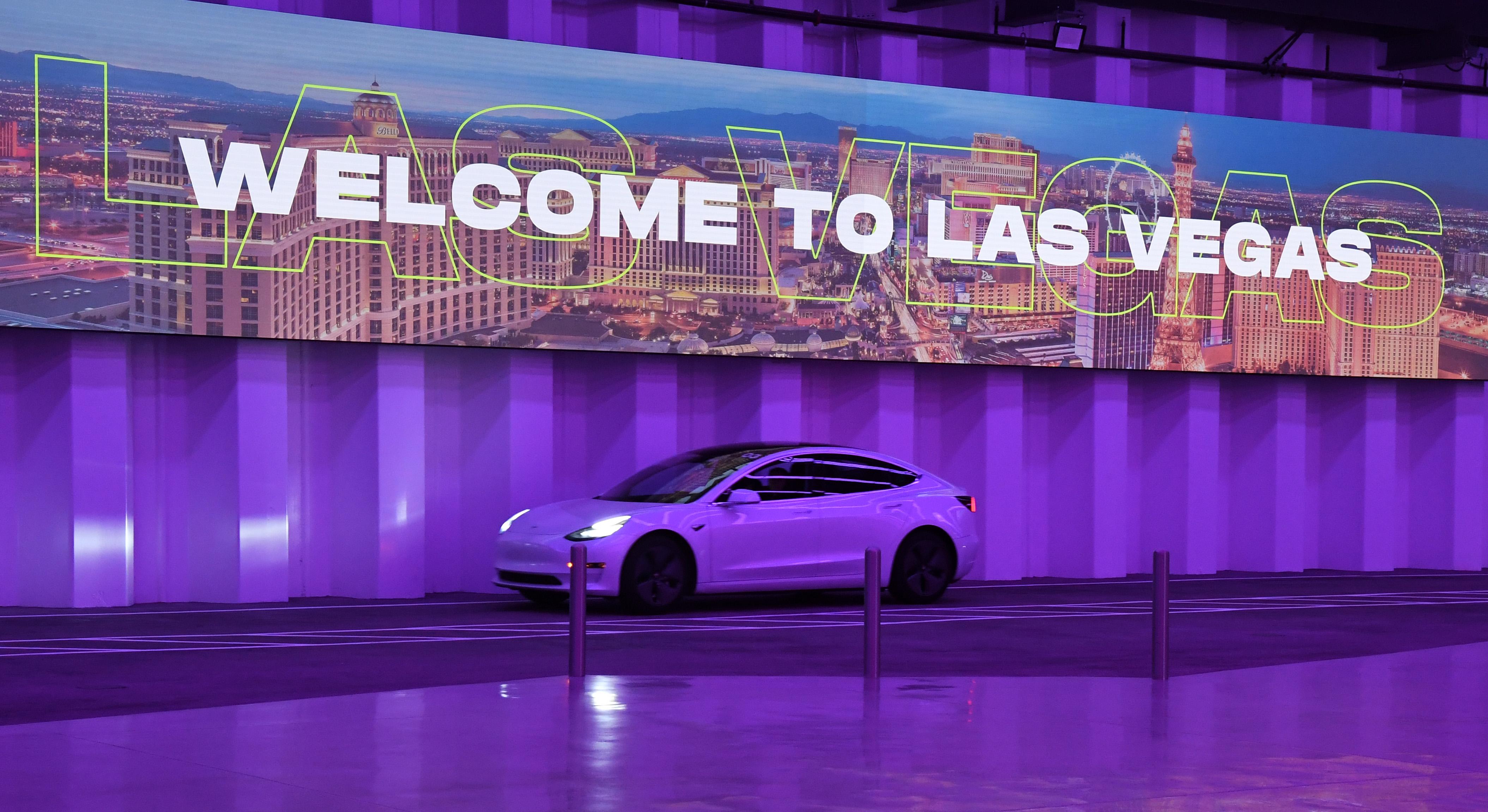 The Boring Company sign in Las Vegas