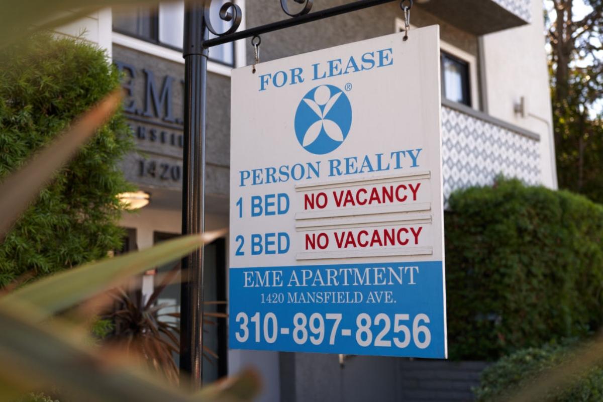 A sign for properties available to lease