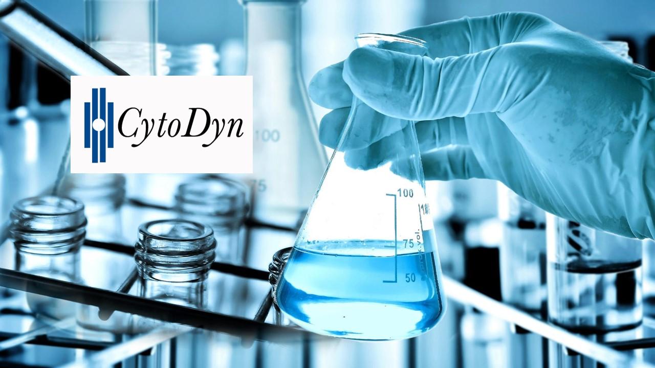 CytoDyn logo and test tubes