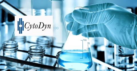 CytoDyn logo and test tubes