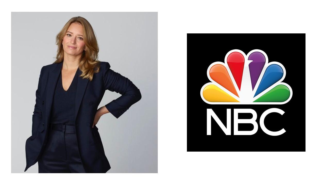 Katy Tur and NBC logo