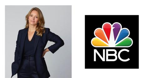 Katy Tur and NBC logo