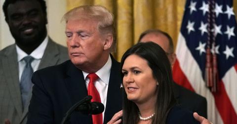 Donald Trump and Sarah Huckabee Sanders