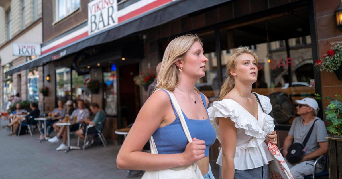 Pedestrians in Stockholm, Sweden