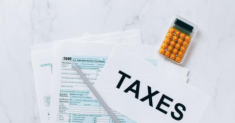 Tax documents on the table