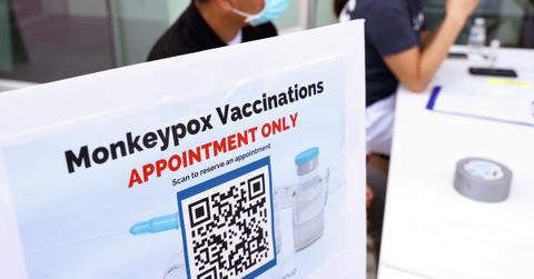 Monkeypox vaccine sign