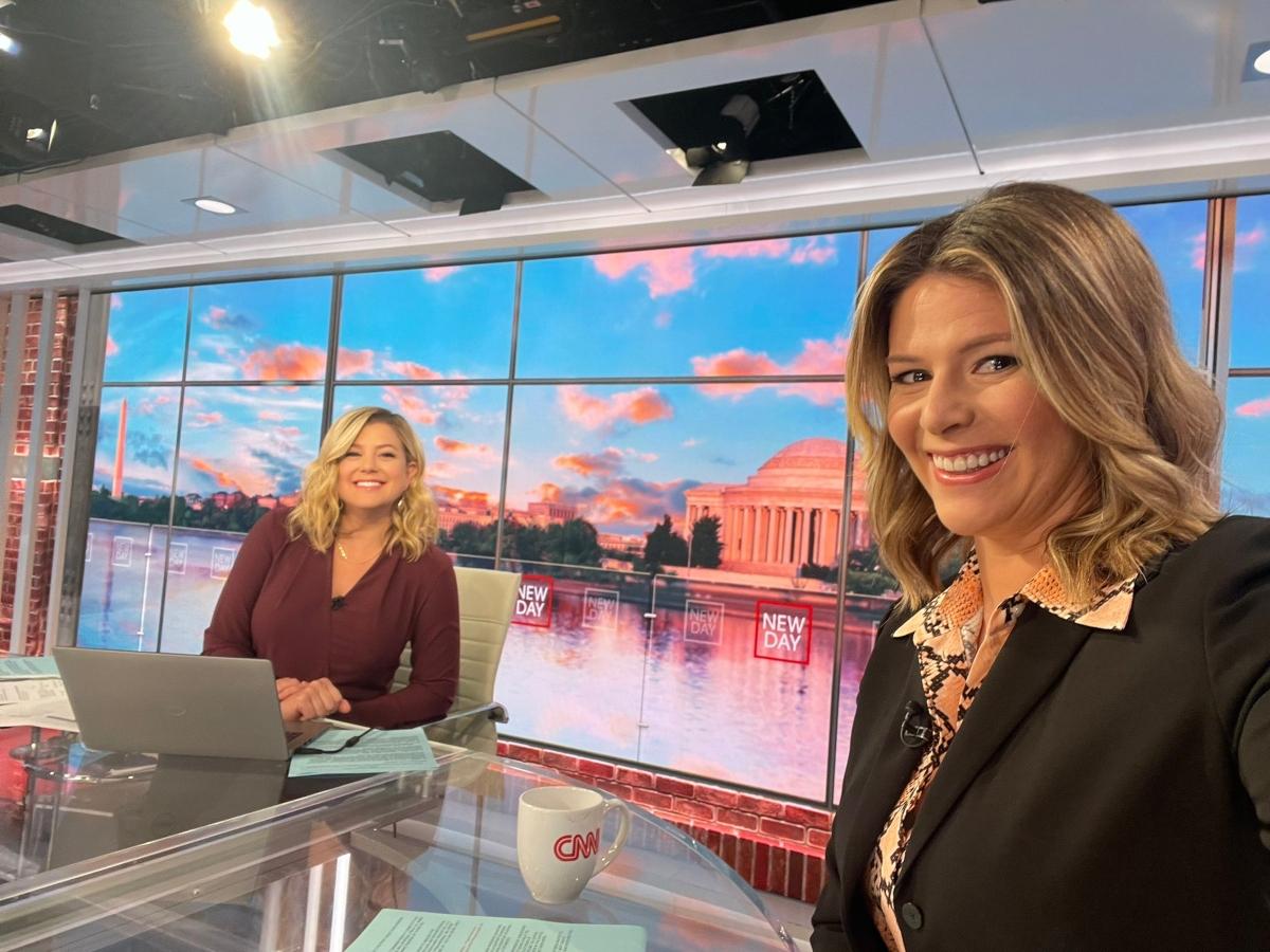 Kasie Hunt (right) at CNN