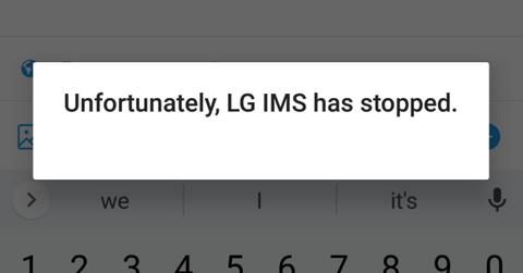 "LG IMS has stopped" error message