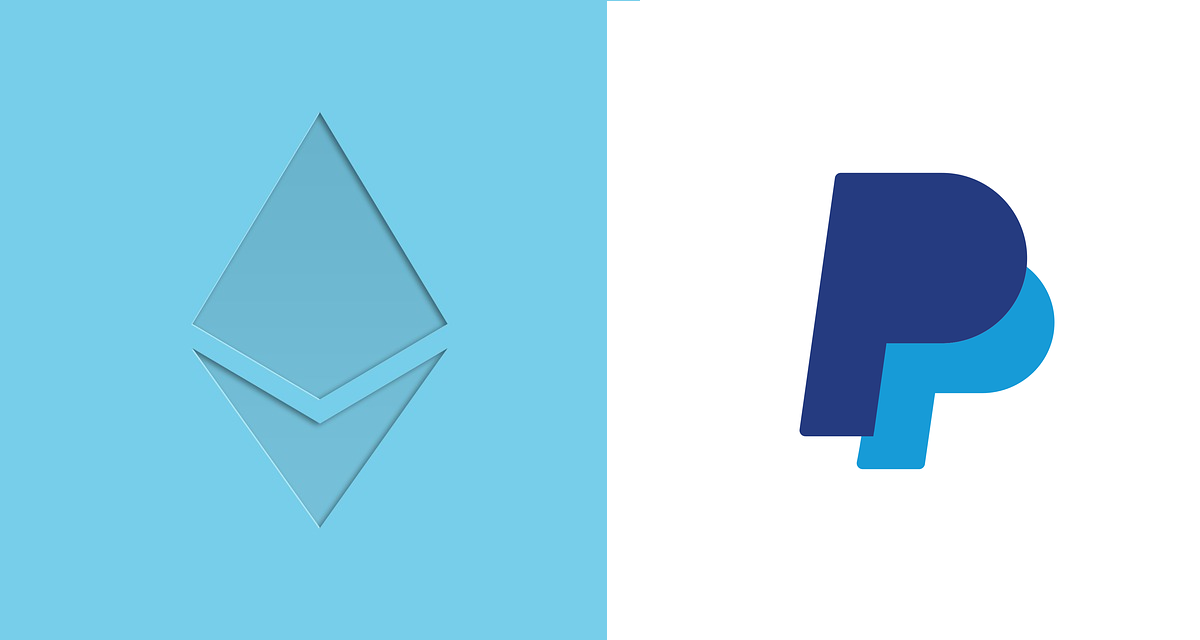 Ethereum and PayPal logos