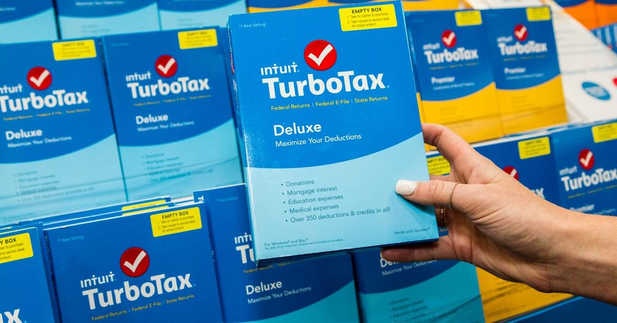 TurboTax products displayed at store.