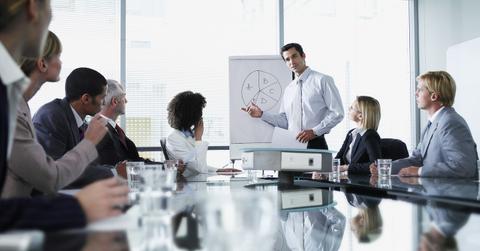 Tech professionals in a meeting