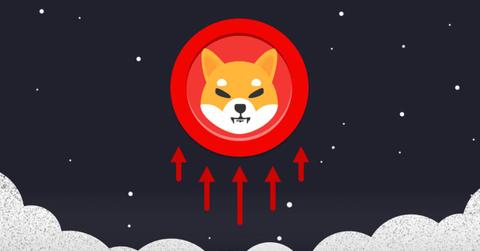 Shiba Inu coin and arrows