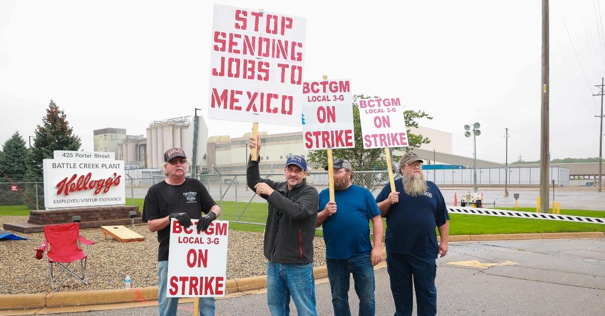 Kellogg workers on strike