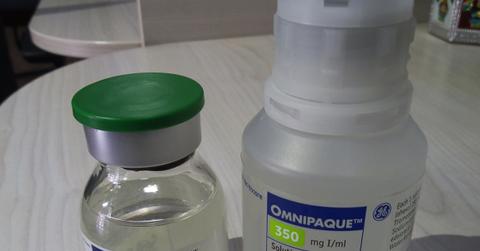 Bottles of Omnipaque IV contrast