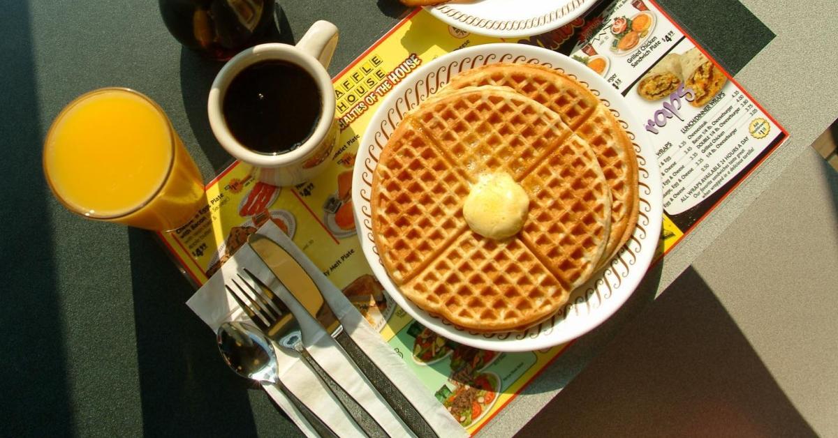 A plate of waffles at Waffle House