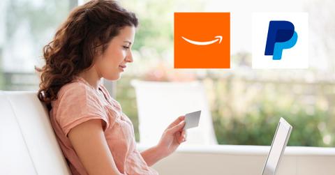 Woman shopping online