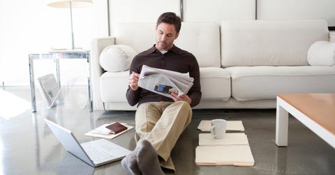 A man researching passive income investing