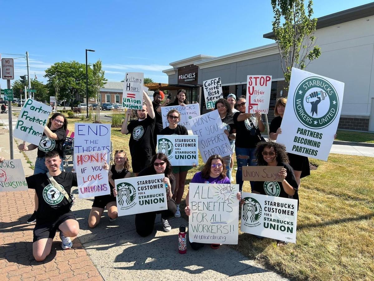 Starbucks union protest