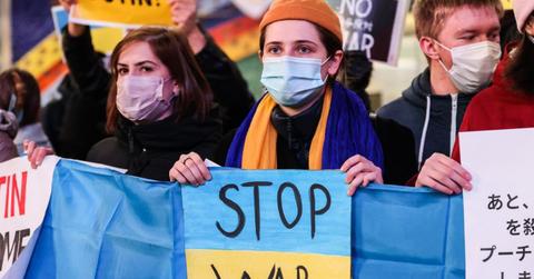 A protest against the Russia-Ukraine war